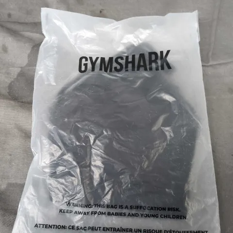 GYMSHARK RUCHED SPORTS BRA – BLACK, SIZE S (MEDIUM SUPPORT)