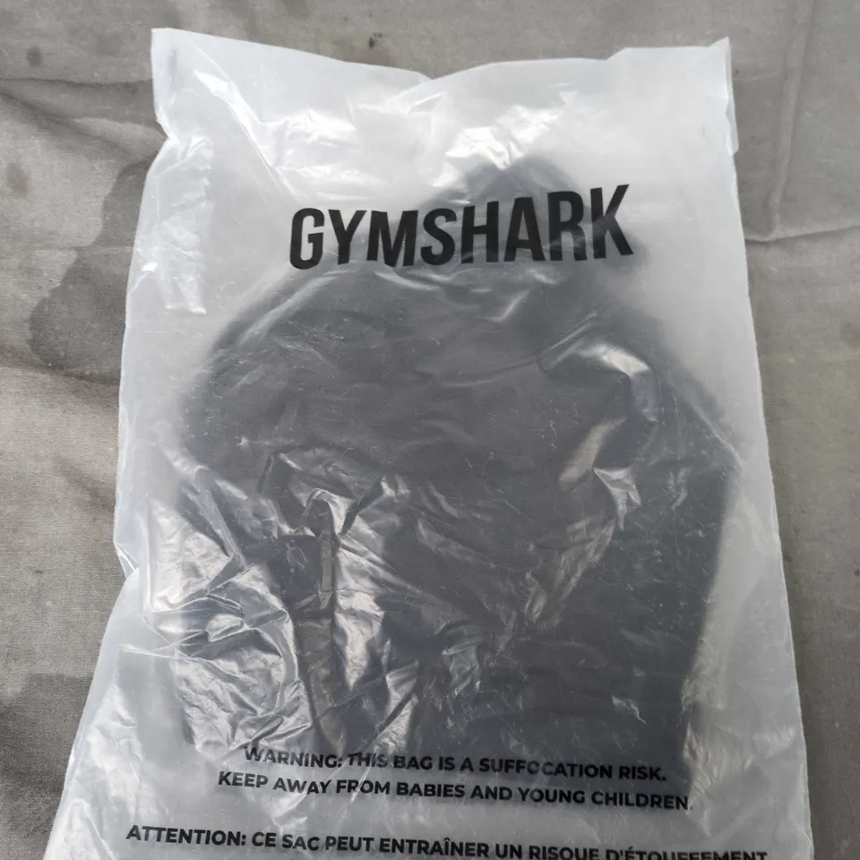 GYMSHARK RUCHED SPORTS BRA – BLACK, SIZE S (MEDIUM SUPPORT)