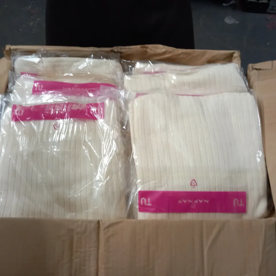 LOT OF 15 BAGGED AS NEW NAFNAF CREAM HIGH NECK JUMPERS - SIZE UNSPECIFIED