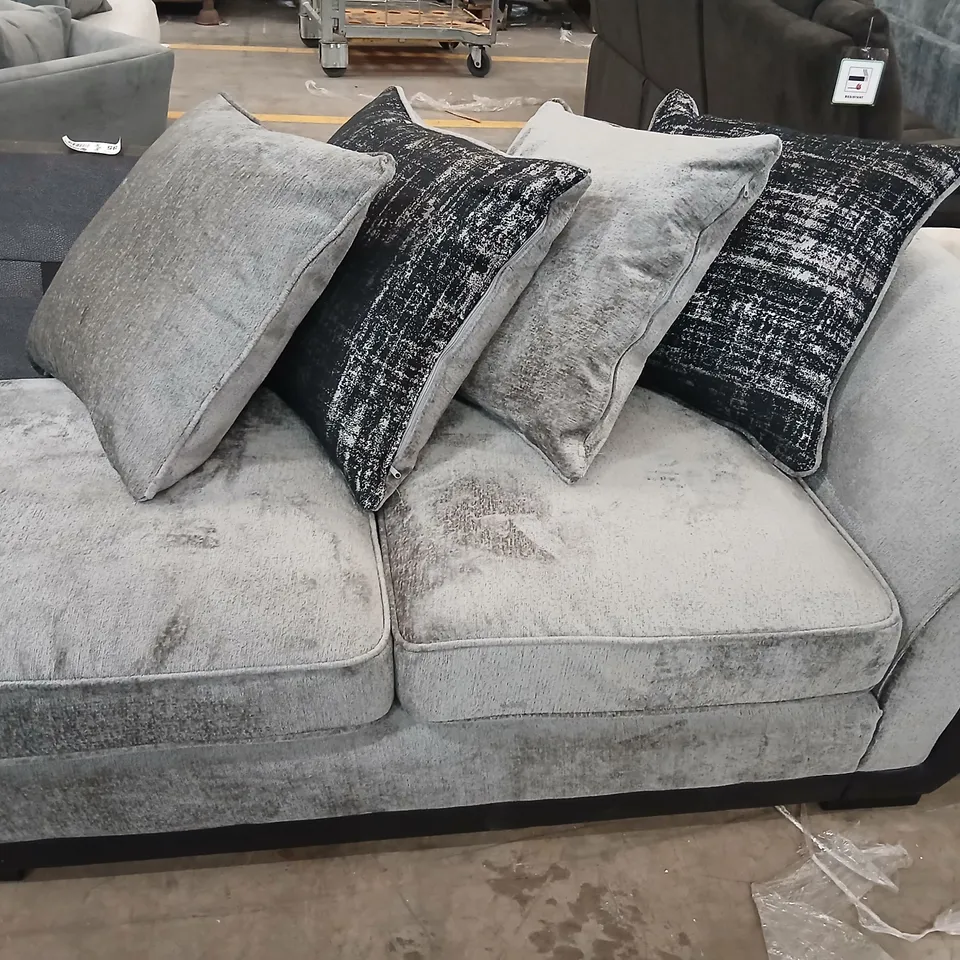 THREE ASSORTED UPHOLSTERY SOFA SECTIONS 