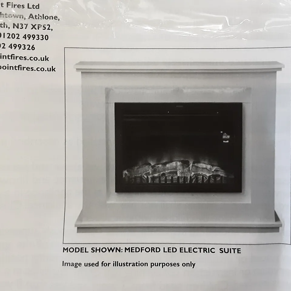 BOXED FLOOR MOUNTED ELECTRIC FIRE 