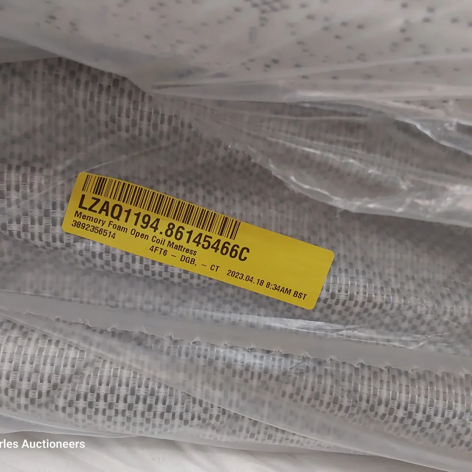 BAGGED 4'6" DOUBLE MEMORFOAM OPEN COIL MATTRESS 