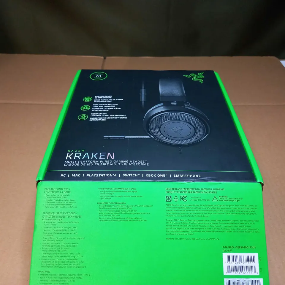 BOXED KRAKEN MULTI PLATFORM WIRED GAMING HEADSET