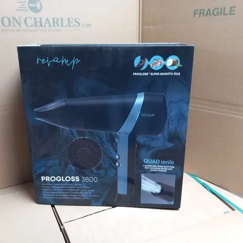 BOXED REVAMP PROGLOSS 3800 POWERFUL 2300W QUAD IONIC DRYER