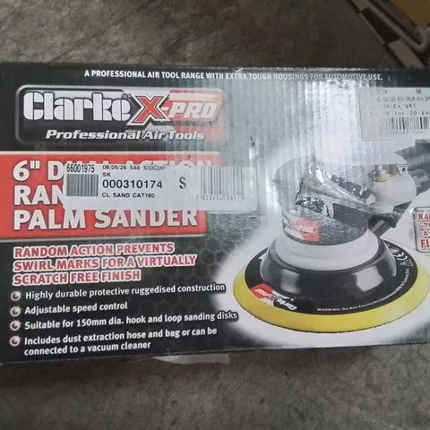 BOXED CLARKE CAT160 PROFESSIONAL 6" DUAL ACTION RANDOM ORBITAL PALM SANDER