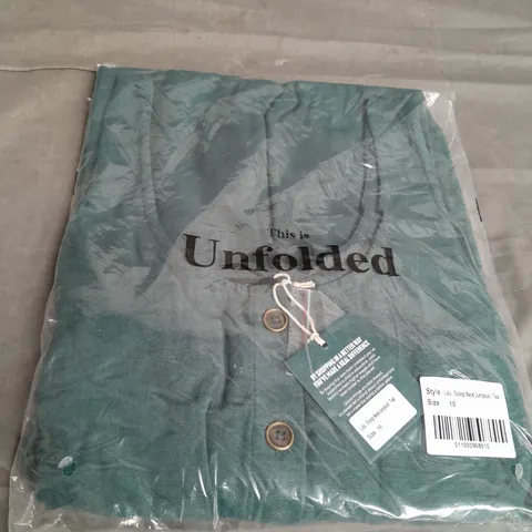 THIS IS UNFOLDED SCOOP NECK JUMPSUIT SIZE 10