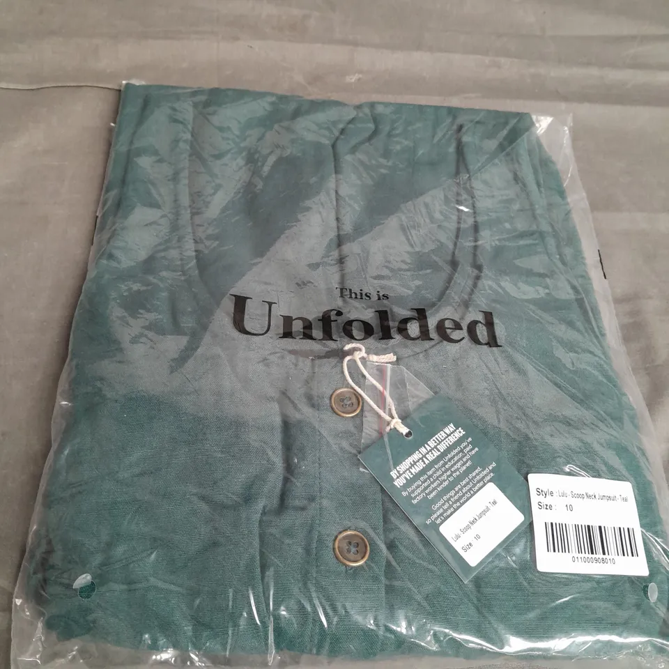 THIS IS UNFOLDED SCOOP NECK JUMPSUIT SIZE 10