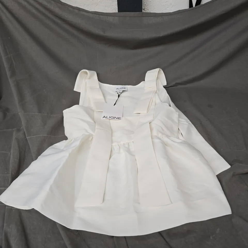 ALIGNE ALINA TIE SLEEVE TOP IN WHITE SIZE 10