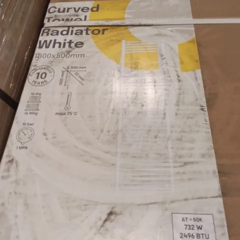 PALLET CONTAINING APPROXIMATELY 17 CURVED TOWEL RADIATORS