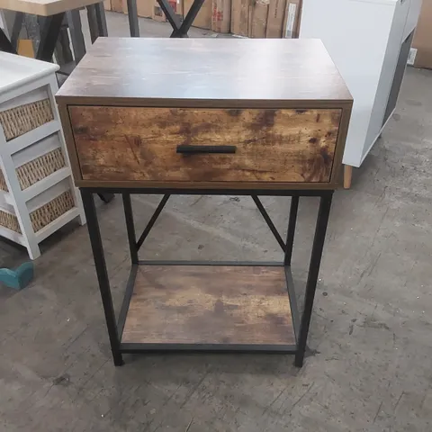 BROOKLYN 1 DRAWER CHEST - DARK WOOD