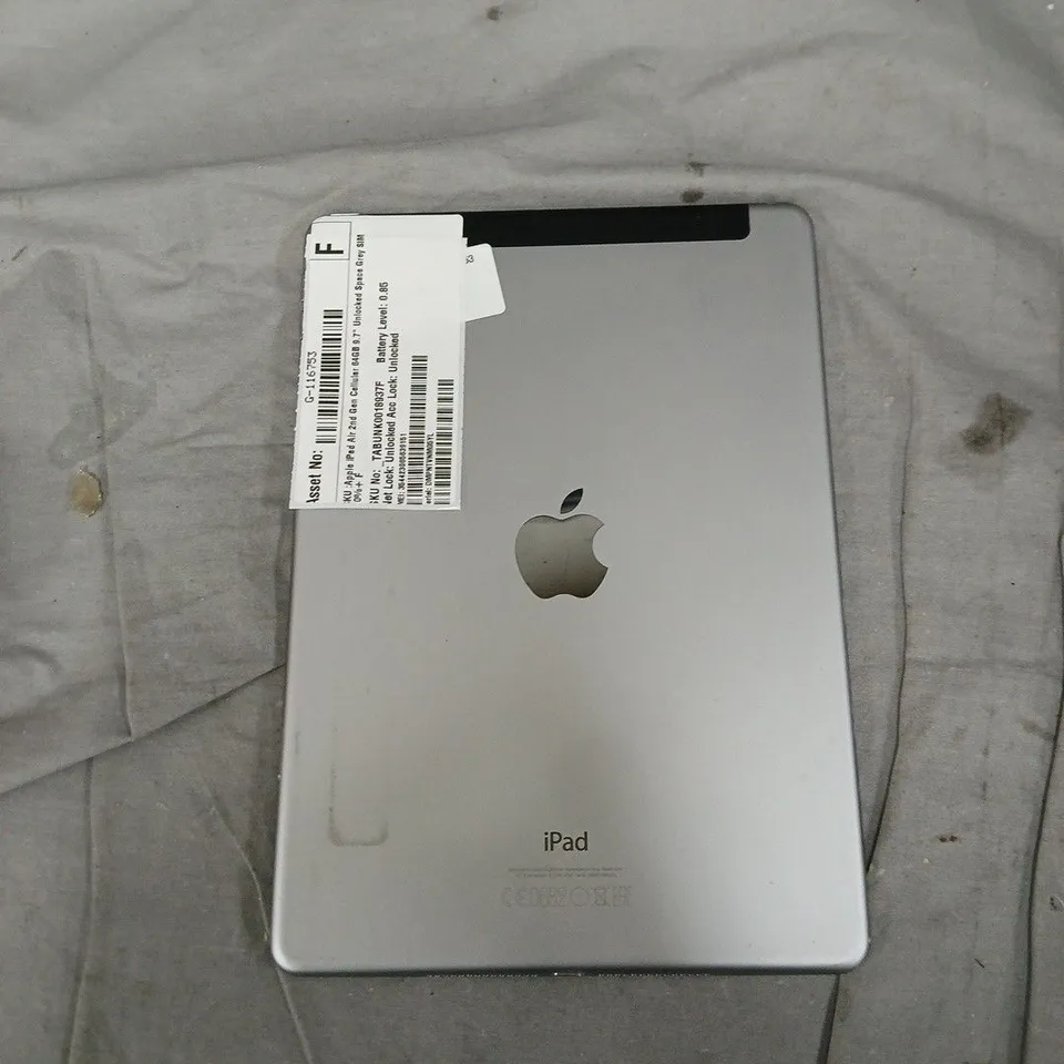 APPLE IPAD AIR 2 (2ND GEN) 64GB SPACE GREY – CELLULAR – 9.7-INCH