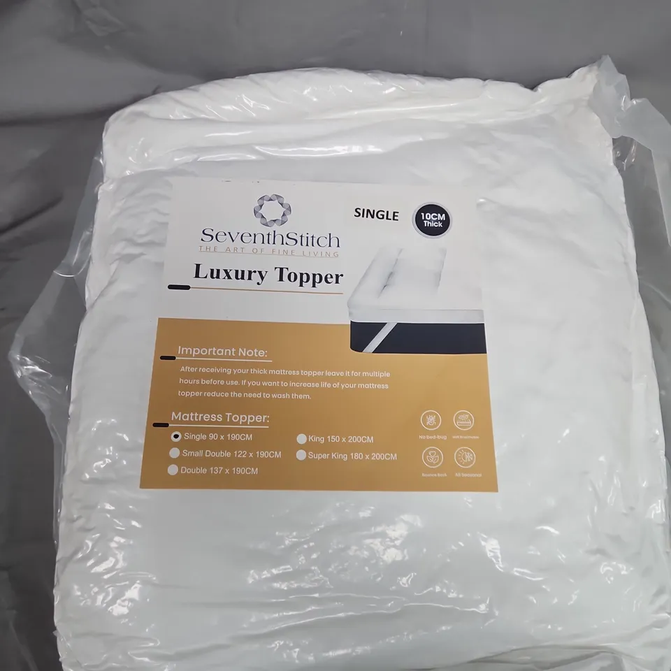 SEVENTHSTITCH LUXURY TOPPER – MATTRESS TOPPER, 10CM THICK