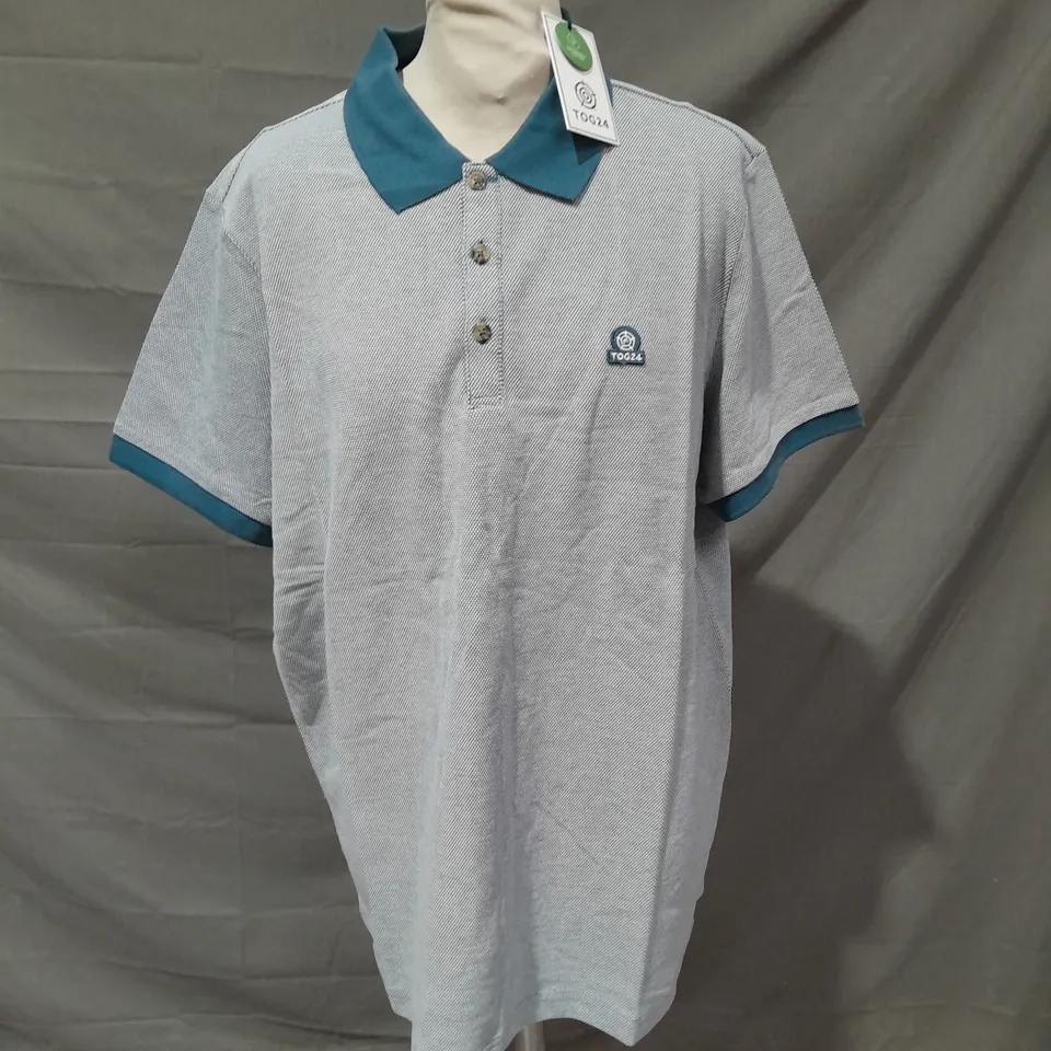 TOG24 WHITLEY MENS POLO SHIRT BLUE SIZE LARGE