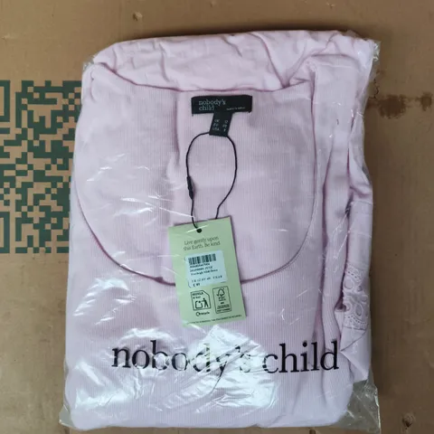 BAGGED NOBODY'S CHILD EVERLEIGH MIDI DRESS IN PINK SIZE UK 12