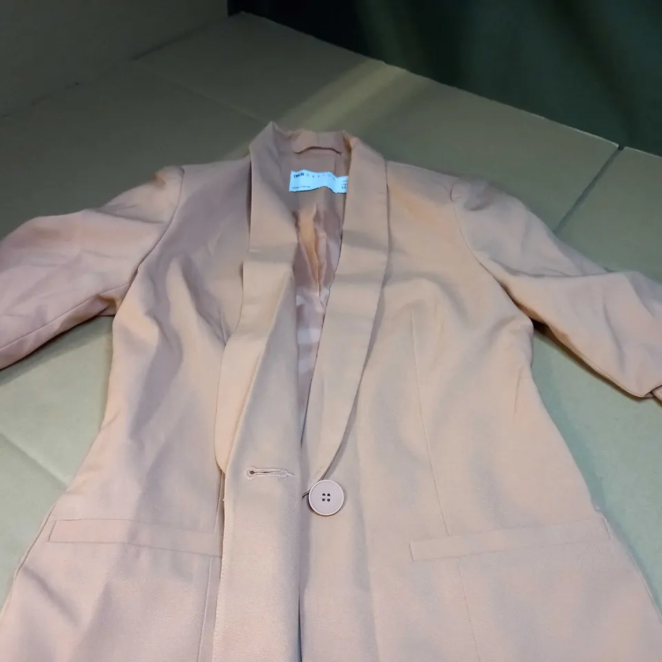ASOS DUSTY PEACH SLOUCHED SLEEVED BLAZER - SIZE 2