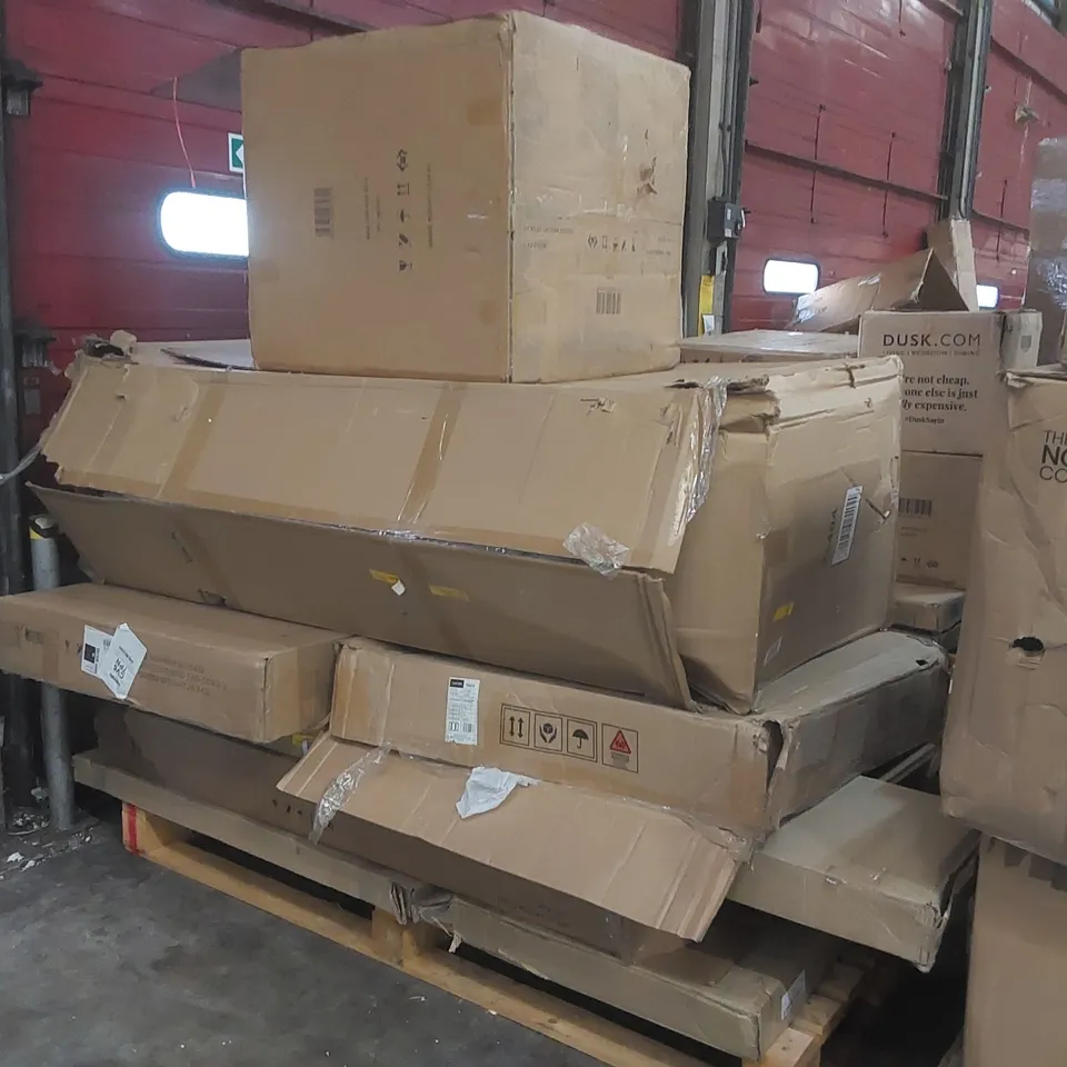 PALLET CONTAINING A LARGE QUANTITY OF ASSORTED FURNITURE PARTS ECT