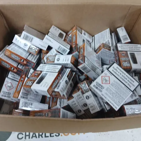BOX OF APPROXIMATELY 55 ASSORTED E-CIGARETTES AND COMPONENTS TO INCLUDE: DOT PRO REFILL PODS (DOUBLE DRIP)(TOBACCO)