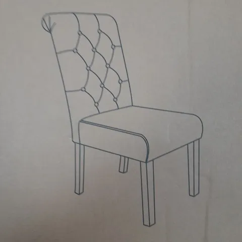 PAIR OF VELVET SCROLL BACK DINING CHAIRS IN BLACK - COLLECTION ONLY