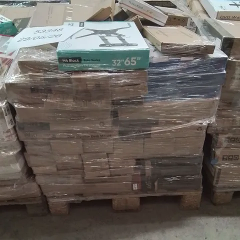 PALLET CONTAINING A LARGE QUANTITY OF WALL MOUNTED BRACKETS