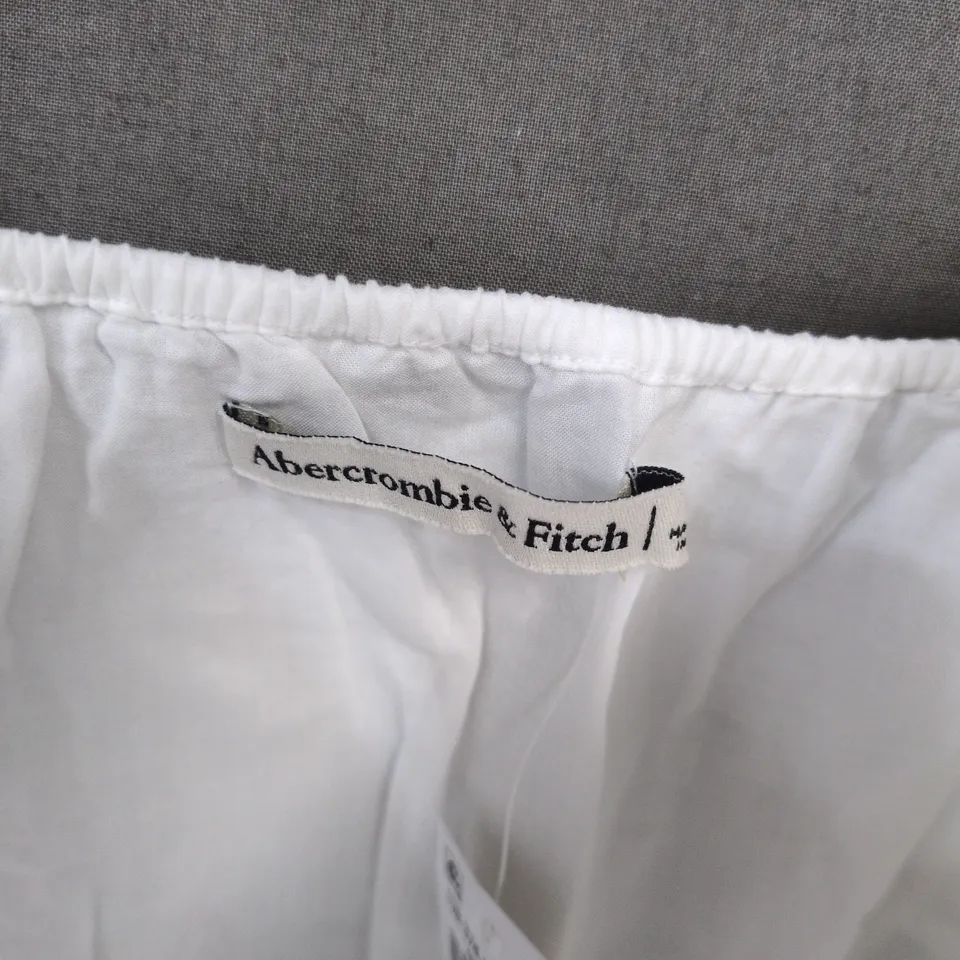 ABERCROMBIE & FITCH WHITE SLEEVELESS TOP – WOMEN'S, UK SIZE L