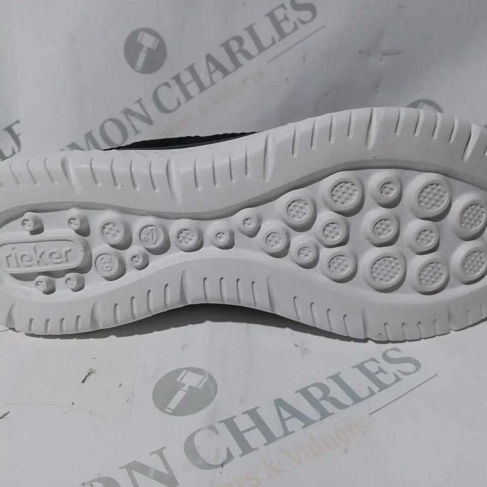 BOXED PAIR OF RIEKER TRAINERS IN BLACK UK SIZE 6