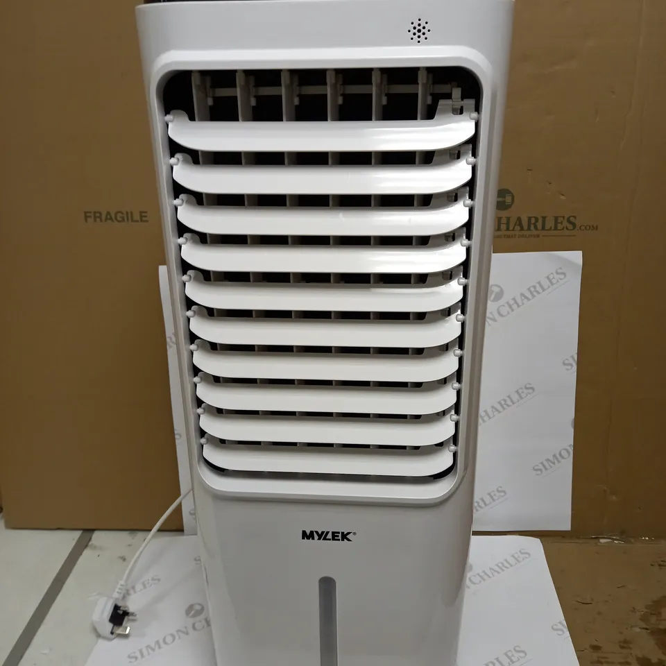 MYLEK EVAPORATIVE AIR COOLER PORTABLE MOBILE ELECTRIC FAN HUMIDIFIER 8LTR