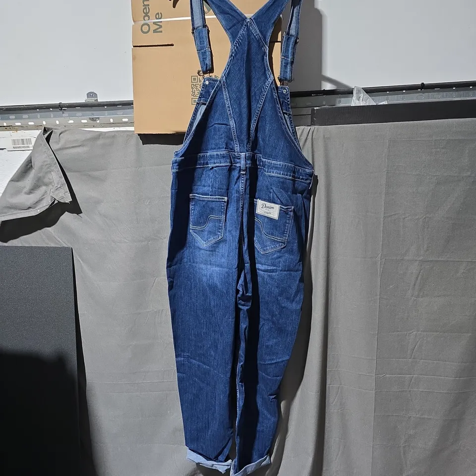 FAT FACE DENIM DUNGAREES – BLUE DENIM OVERALLS, UK 14 (US 14)
