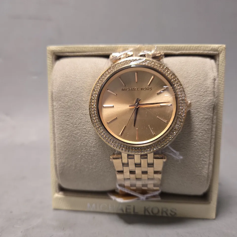 BOXED MICHAEL KORS ROSE GOLD CLASSIC WATCH 