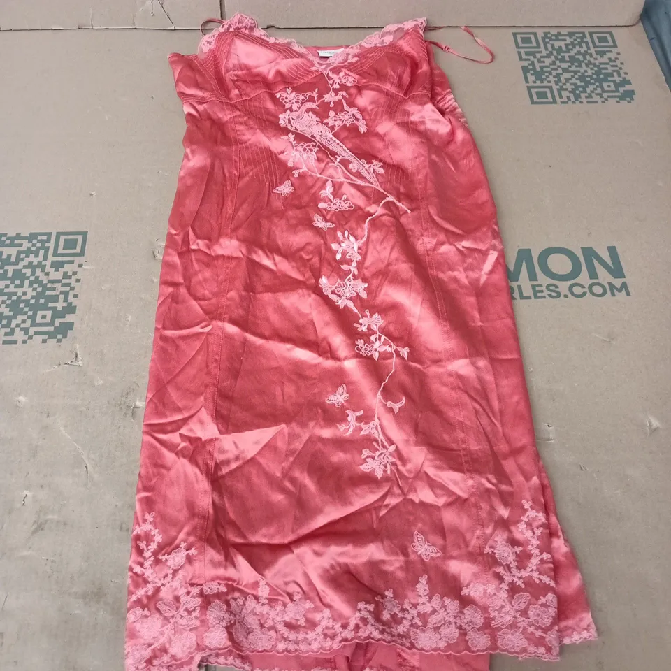 KAREN MILLEN STRAPPY FLORAL DRESS IN PINK - UK 14