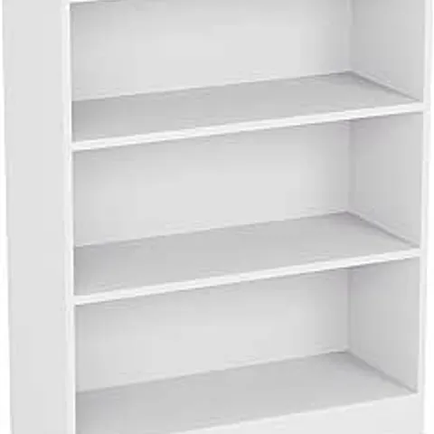 BOXED VIDA CAMBRIDGE 3 TIER LOW BOOKCASE - WHITE (1 BOX)