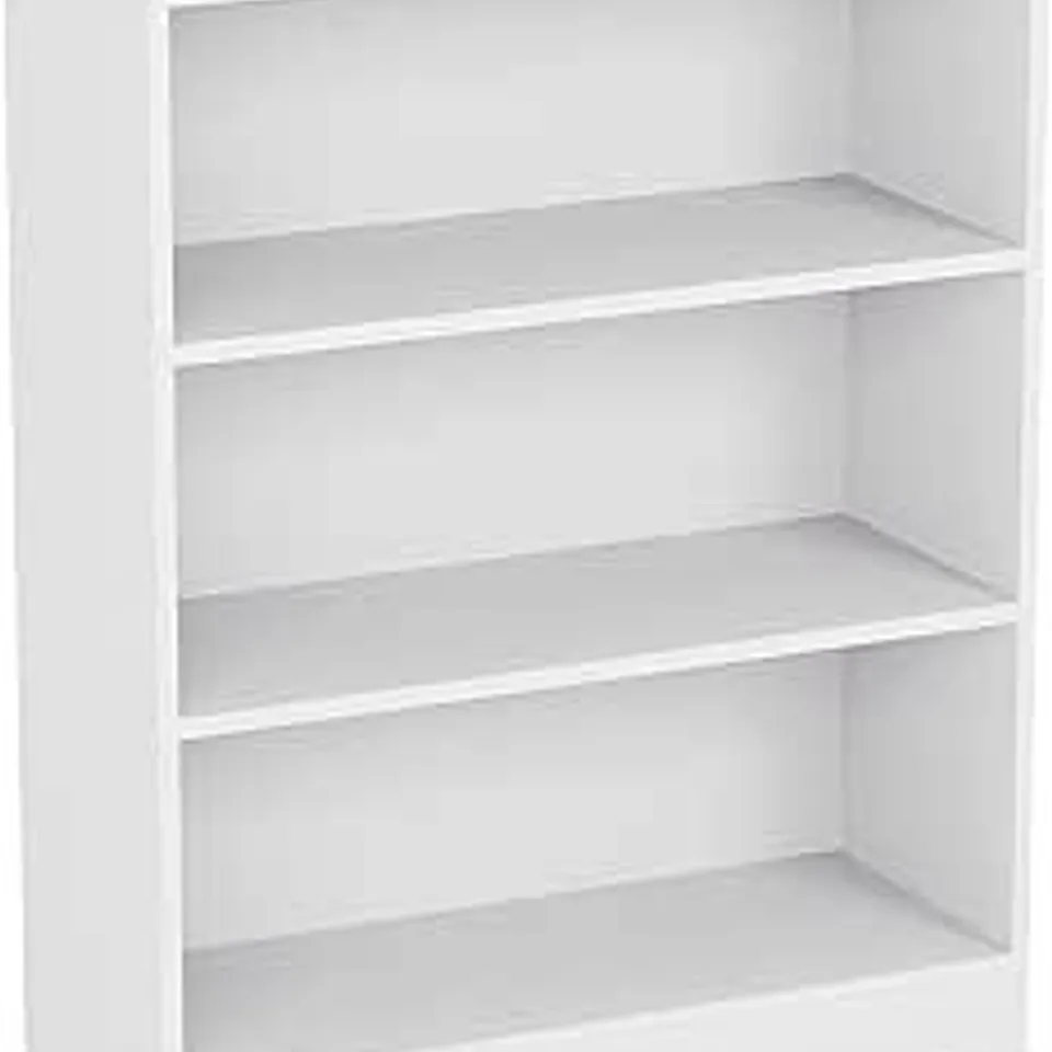 BOXED VIDA CAMBRIDGE 3 TIER LOW BOOKCASE - WHITE (1 BOX)