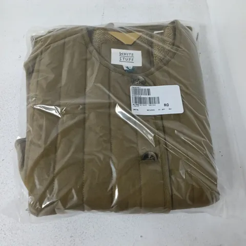 BAGGED WHITE STUFF EMMA QUILT GILET IN DARK GREEN - SIZE 20