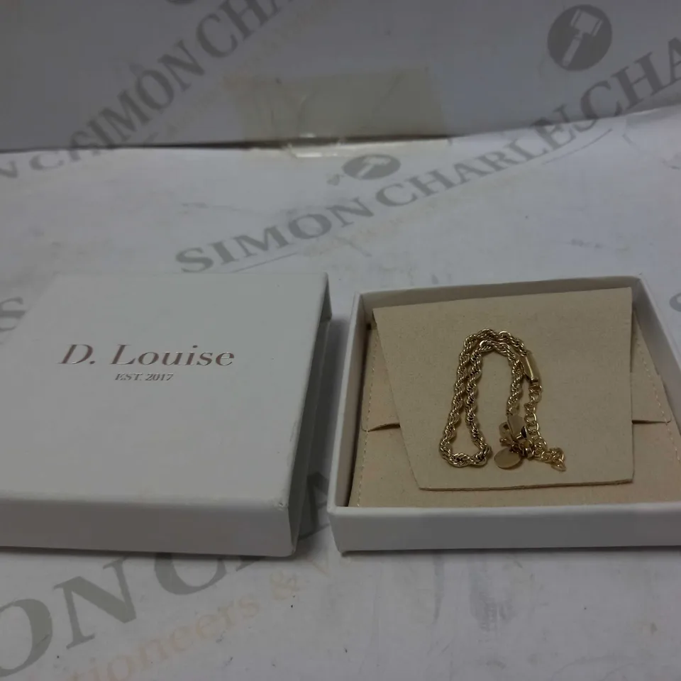 D. LOUISE GOLD ROPE BRACELET 