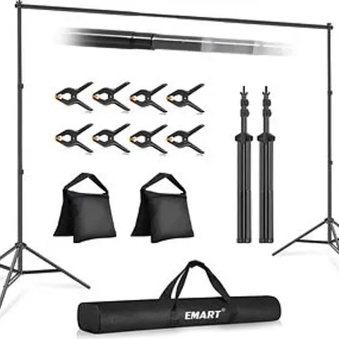 EMART BLACK BACKDROP STAND PHOTO STUDIO