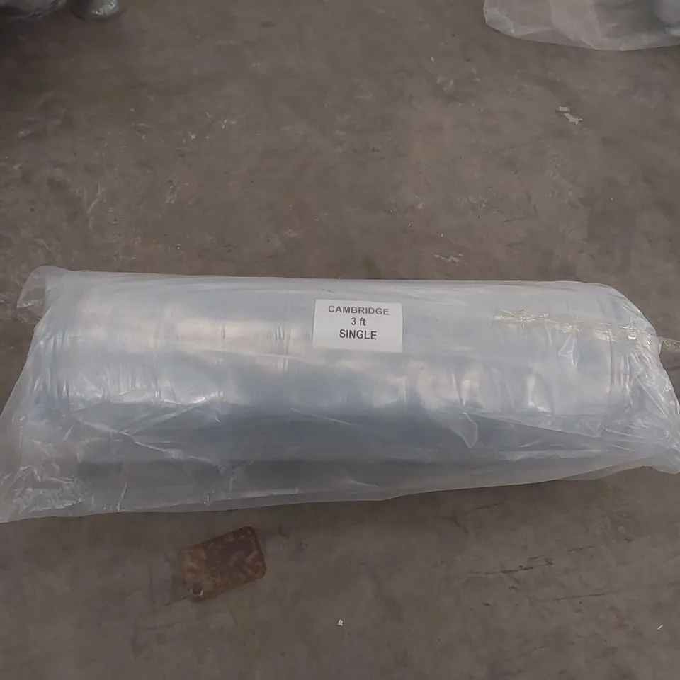 BRAND NEW BAGGED AND ROLLED CAMBRIDGE MATTRESS - 3FT SINGLE