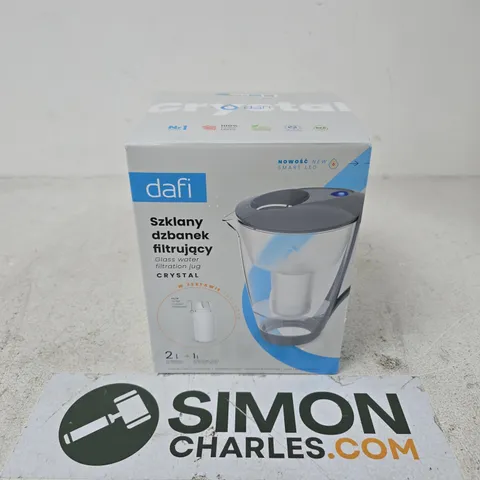 BOXED DAFI GLASS WATER FILTRATION JUG