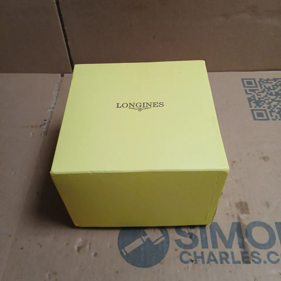 LONGINES WRISTWATCH WITH RUBBER STRAP IN CASE. BOXED