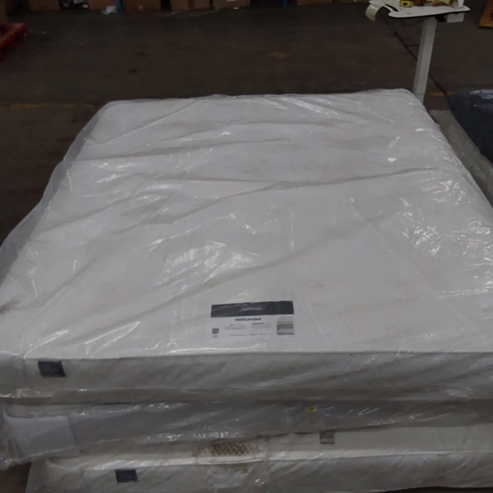 QUALITY BAGGED SILENTNIGHT 180CM SUPERKING SIZED 1000 POCKET TUFTED MIRAPOCKET MATTRESS 