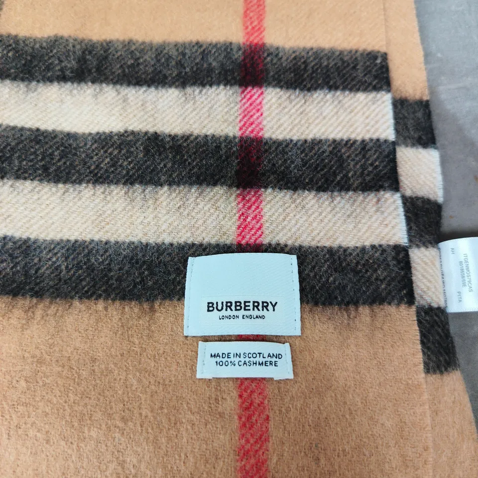 BURBERRY CASHMERE SCARF – MADE IN SCOTLAND, 100% CASHMERE
