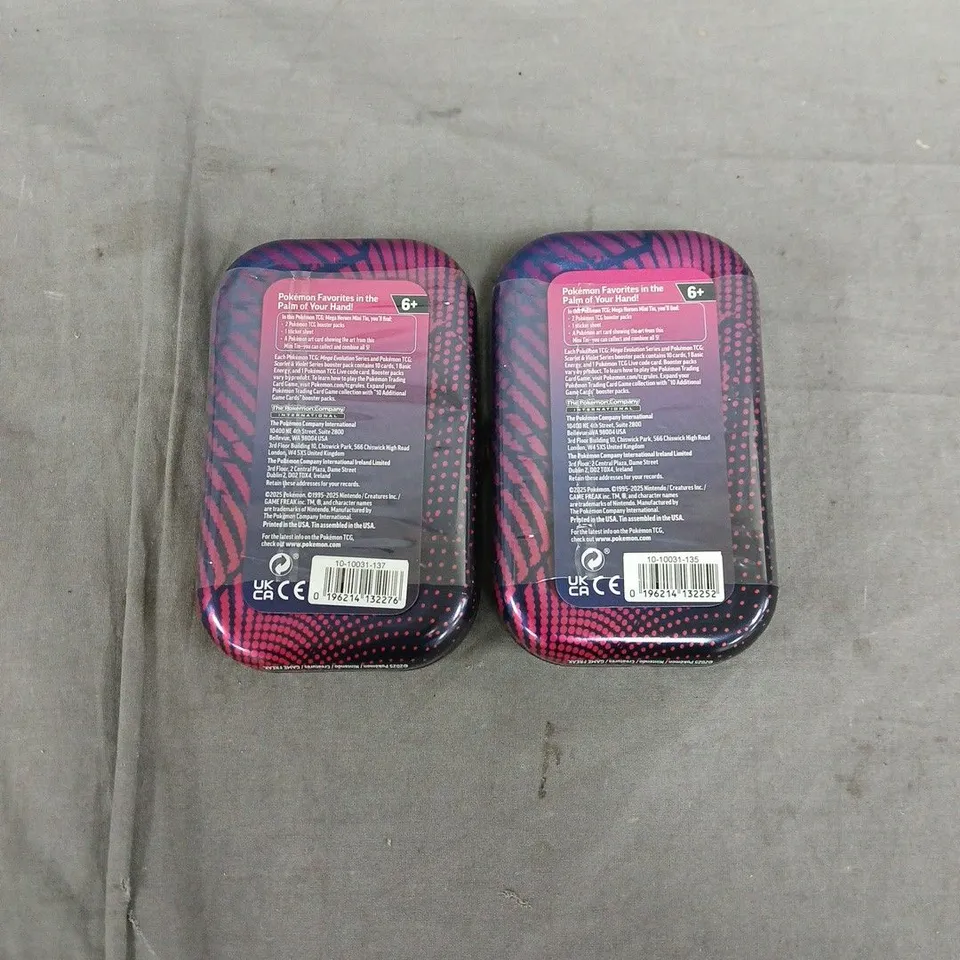 SEALED POKEMON TRADING CARD GAME TINS - SET OF 2