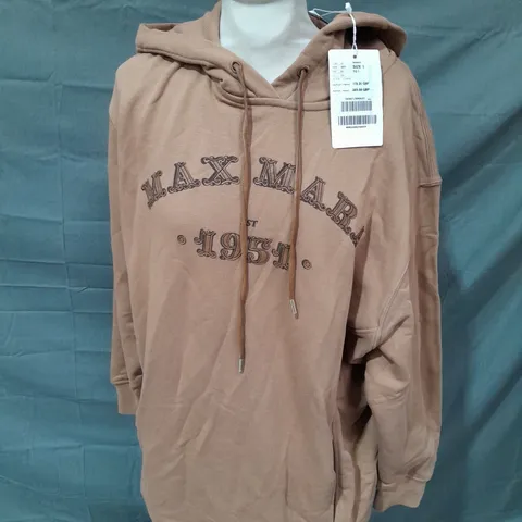 MAXMARA BROWN LIGHT WEIGHT HOODIE - SIZE SMALL