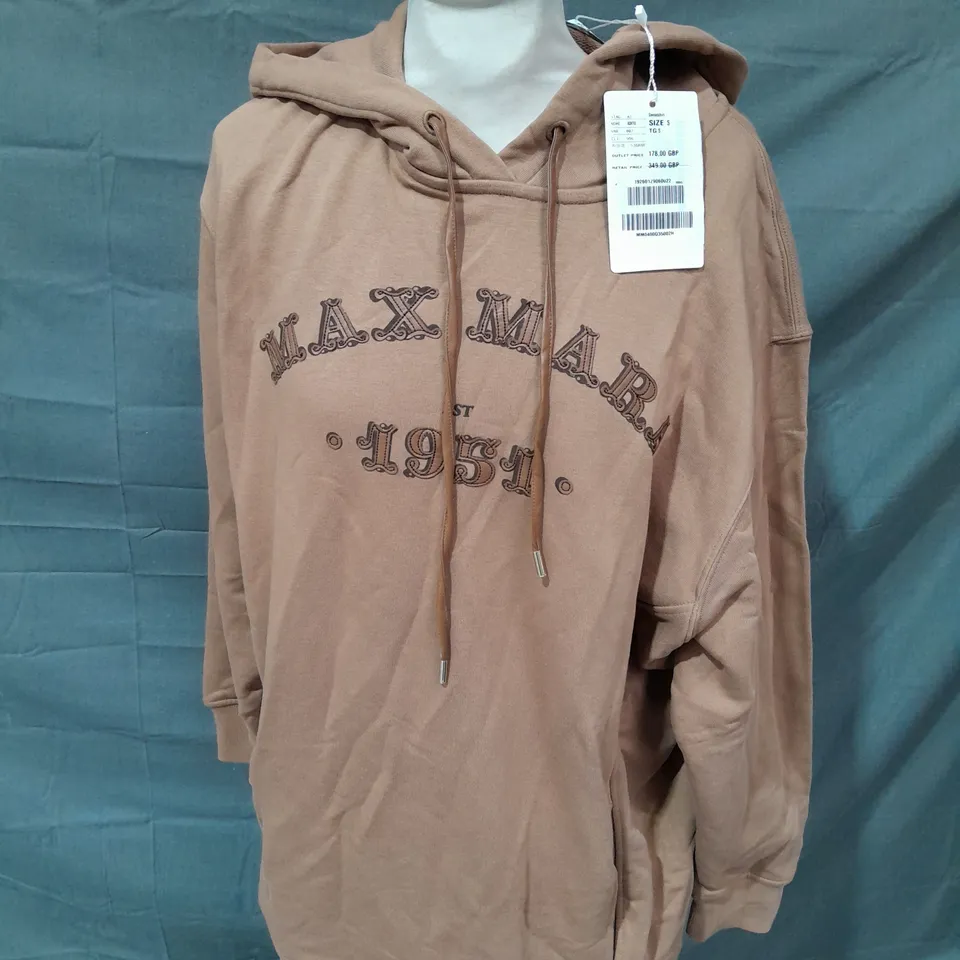MAXMARA BROWN LIGHT WEIGHT HOODIE - SIZE SMALL