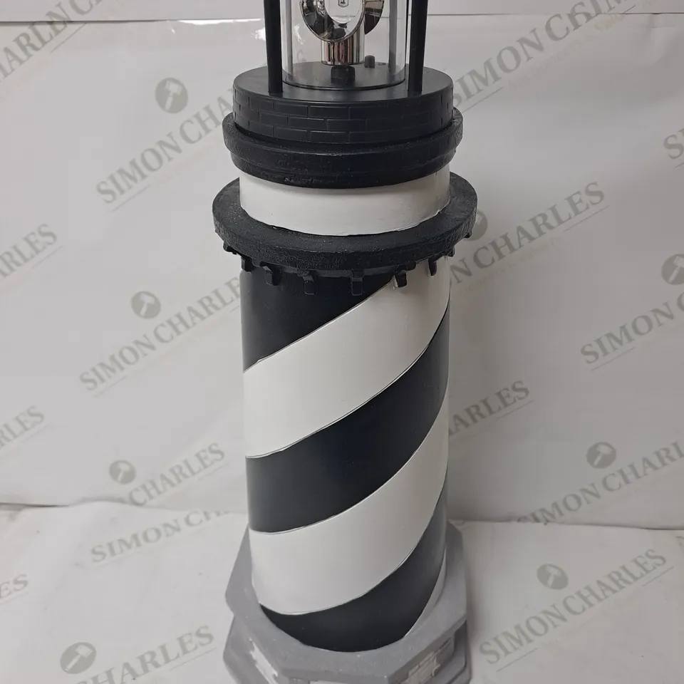 BOXED GARDEN REFLECTIONS SOLAR LED LIGHTHOUSE 50CM, BLACK