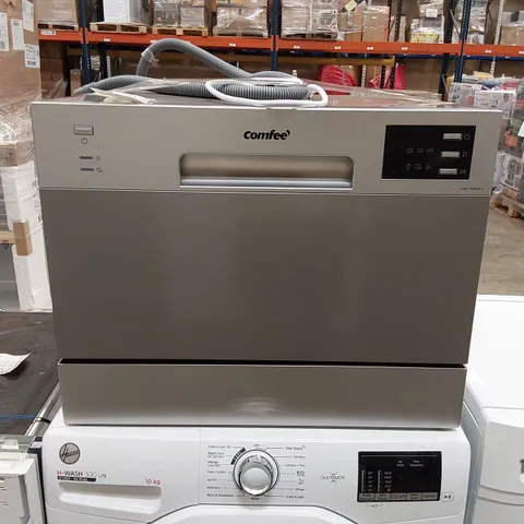COMFEE' KWH-TD602E-S FREESTANDING COMPACT DISHWASHER, LED DISPLAY, 6.5 LITERS, SILVER, NOISE LEVEL: DECIBELS 47 [ENERGY CLASS F]