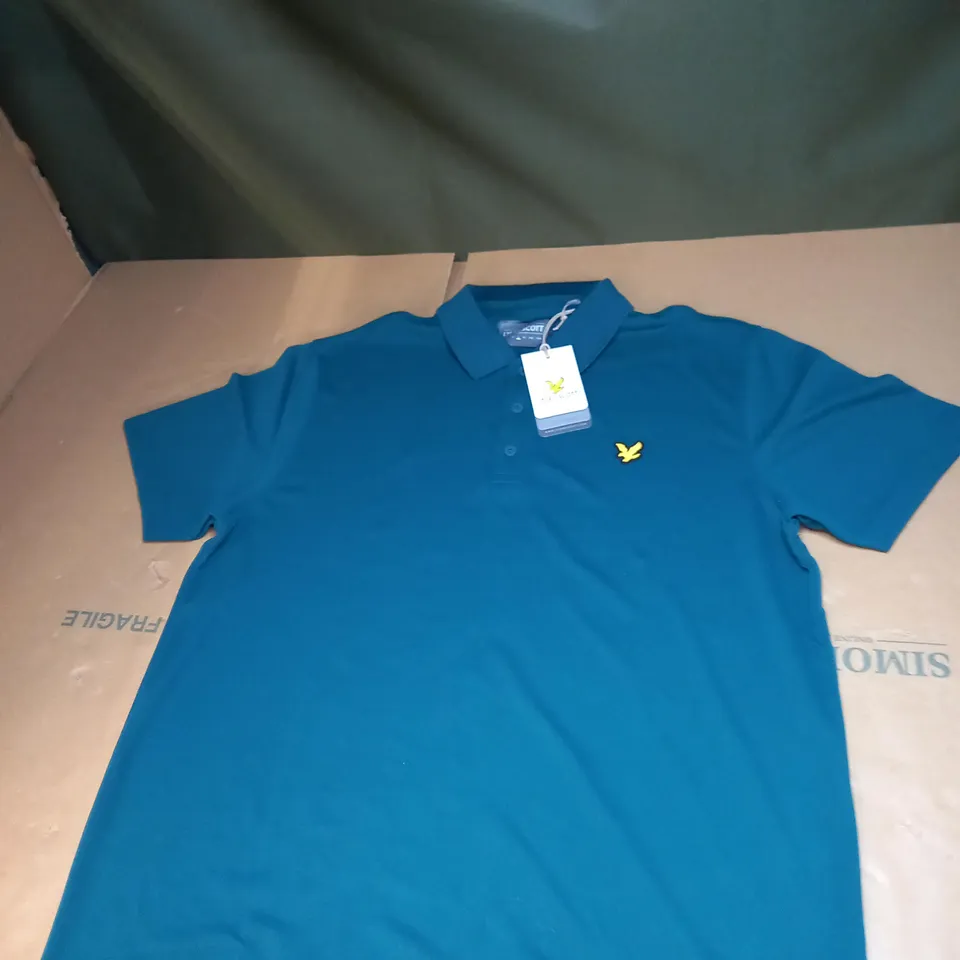 MENS LYLE AND SCOTT GOLF TECH POLO SHIRT SIZE L