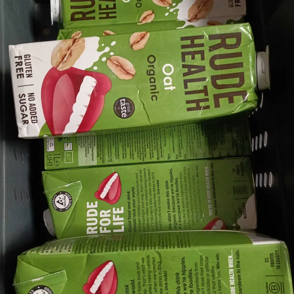 APPROXIMATELY 7 RUDE HEALTH OAT ORGANIC DRINKS - 1L