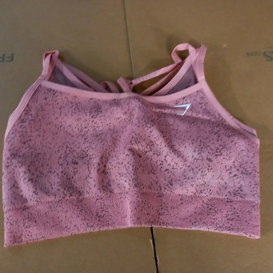 GYMSHARK PINK SPORTS BRA - M
