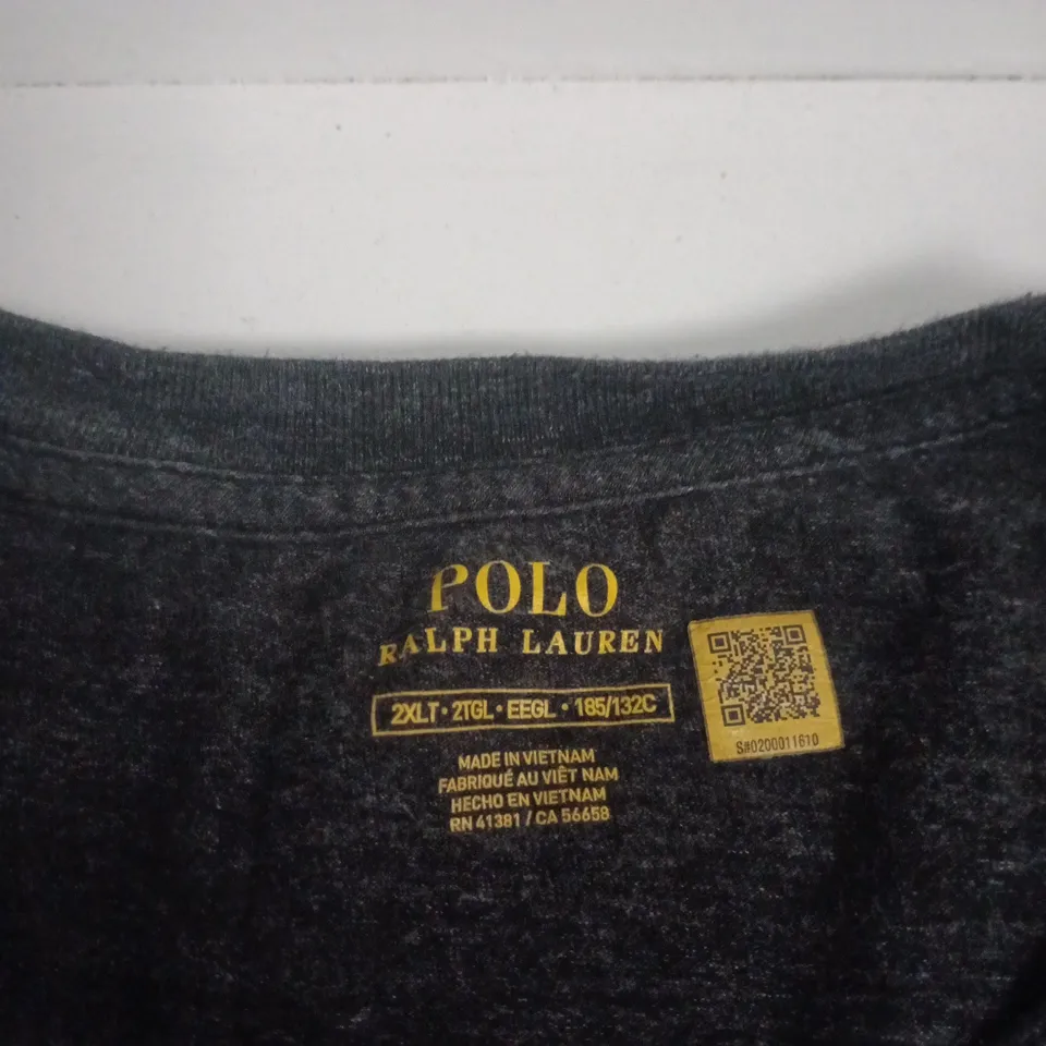 UK 2XL POLO RALPH LAUREN T-SHIRT – DARK HEATHER