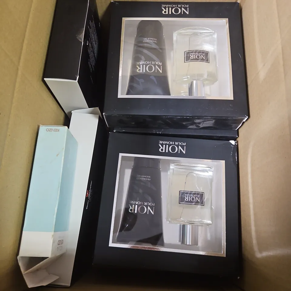 BOX OF APPROXIMATELY 12 ASSORTED FRAGRANCE GIFT SETS TO INCLUDE - NOIR POUR HOMME - SHAKIRA ROCK - CONINO LAMBORGHINI MITCO