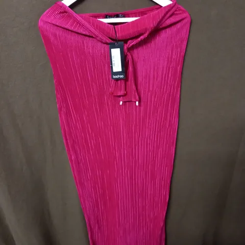 PLISSE HALTERNECK MIDAXI DRESS SIZE 14